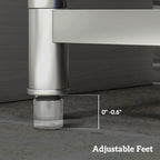 Bassin de lavage extérieur HOMCOM, évier profond en acier inoxydable, évier de cuisine simple à poser, 39 pouces - 39 pouces