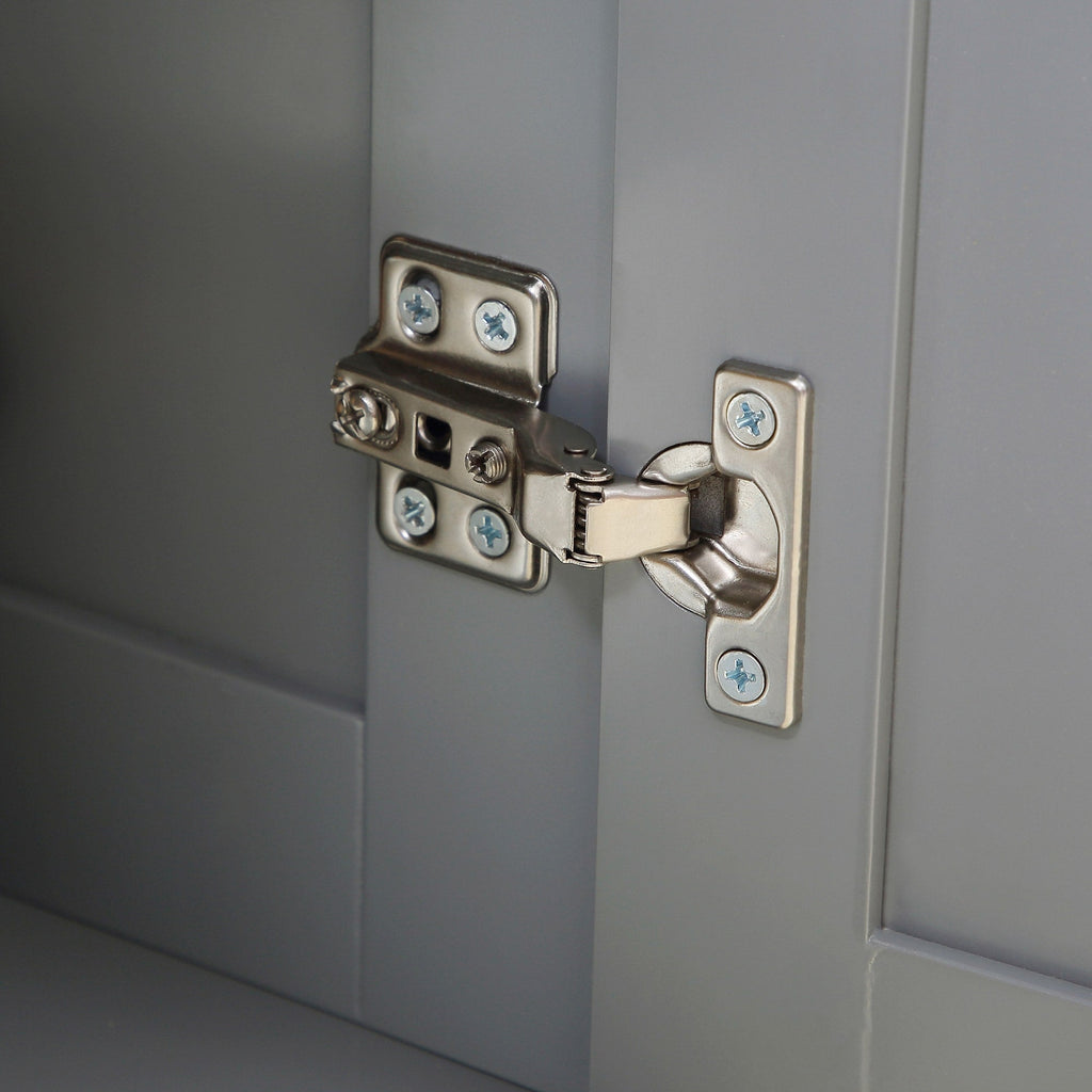 Îlot roulant de cuisine HOMCOM avec rangement, chariot de cuisine portable avec plateau en acier inoxydable, gris - N/A