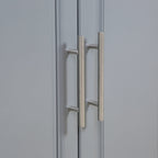 Îlot roulant de cuisine HOMCOM avec rangement, chariot de cuisine portable avec plateau en acier inoxydable, gris - N/A