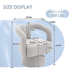 Fauteuils d'appoint HOMEFUN en tissu bouclé, pivotants à 360 degrés, style tonneau confortable