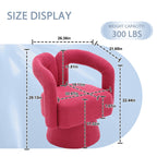 Fauteuils d'appoint HOMEFUN en tissu bouclé, pivotants à 360 degrés, style tonneau confortable