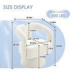 Fauteuils d'appoint HOMEFUN en tissu bouclé, pivotants à 360 degrés, style tonneau confortable