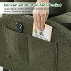 HOMYKA Fauteuil d'appoint avec dossier réglable et rangement intégré dans le repose-pieds