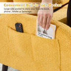 HOMYKA Fauteuil d'appoint avec dossier réglable et rangement intégré dans le repose-pieds