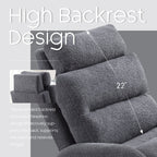 HOMYKA Fauteuil d'appoint avec dossier réglable et rangement intégré dans le repose-pieds