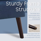 HOMYKA Fauteuil d'appoint avec dossier réglable et rangement intégré dans le repose-pieds