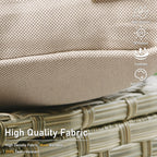 Ensemble de 2 chaises de patio extérieures en rotin tressé à dossier haut HOOOWOOO