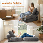 HOOOWOOO Canapé pliant moderne en velours côtelé