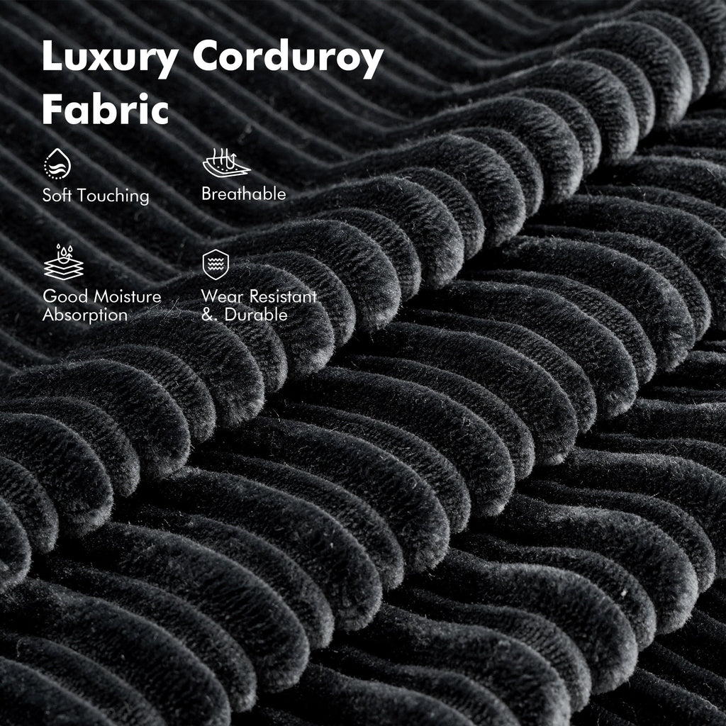 HOOOWOOO Canapé pliant moderne en velours côtelé