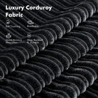 HOOOWOOO Canapé pliant moderne en velours côtelé