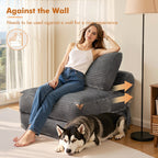 HOOOWOOO Canapé pliant moderne en velours côtelé