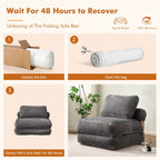 HOOOWOOO Canapé pliant moderne en velours côtelé