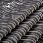 HOOOWOOO Canapé pliant moderne en velours côtelé