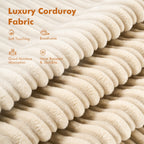 HOOOWOOO Canapé pliant moderne en velours côtelé