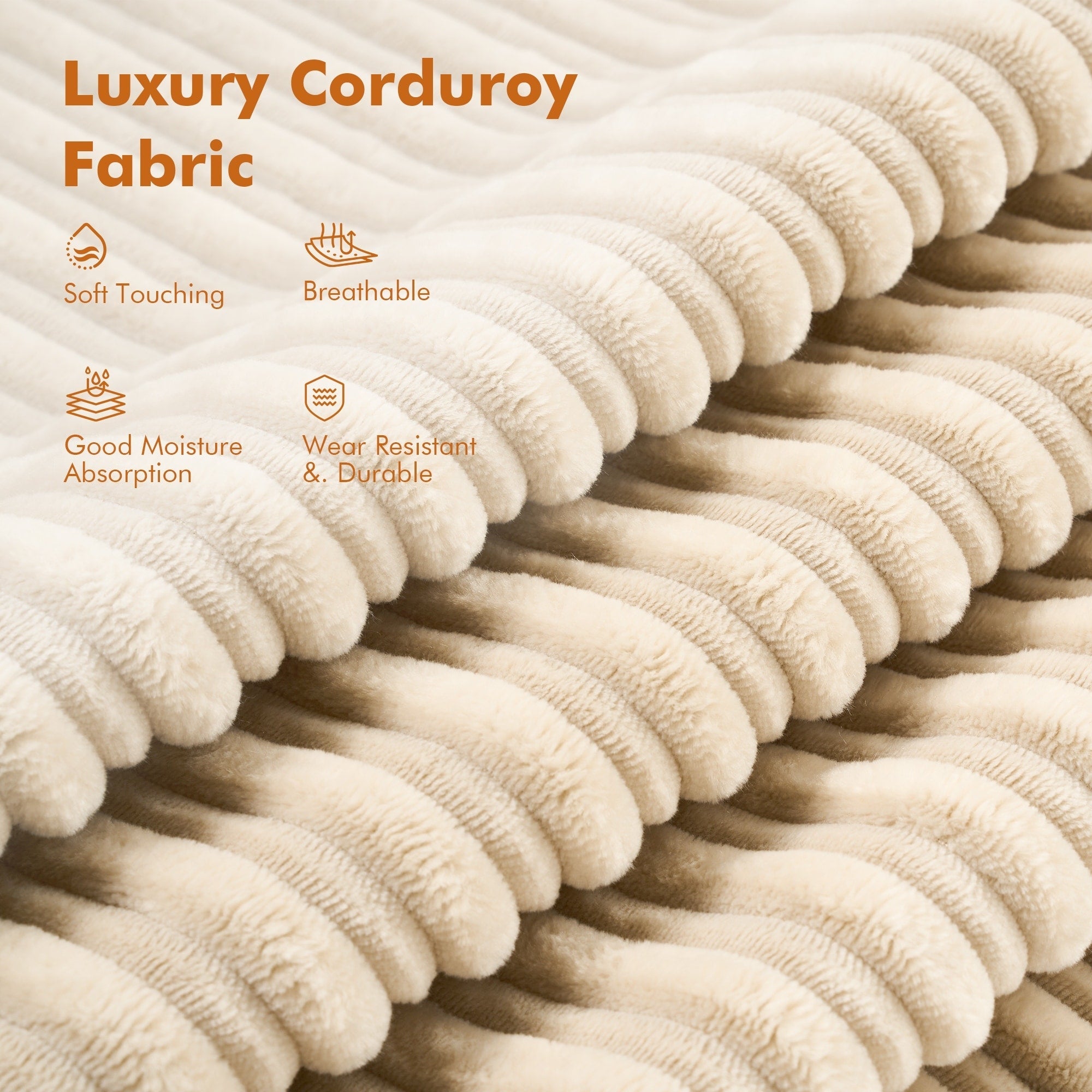 HOOOWOOO Canapé pliant moderne en velours côtelé