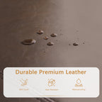 Ottoman rectangulaire de rangement recouvert de simili cuir - 50,3 x 17,50 x 18 pouces