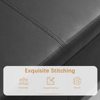 Ottoman rectangulaire de rangement recouvert de simili cuir - 50,3 x 17,50 x 18 pouces