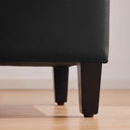 Ottoman rectangulaire de rangement recouvert de simili cuir - 50,3 x 17,50 x 18 pouces