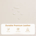 Ottoman rectangulaire de rangement recouvert de simili cuir - 50,3 x 17,50 x 18 pouces