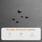 Ottoman rectangulaire de rangement recouvert de simili cuir - 50,3 x 17,50 x 18 pouces