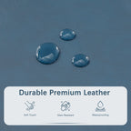 Ottoman rectangulaire de rangement recouvert de simili cuir - 50,3 x 17,50 x 18 pouces