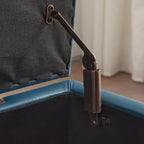 Ottoman rectangulaire de rangement recouvert de simili cuir - 50,3 x 17,50 x 18 pouces