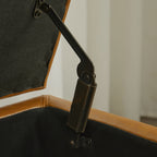 Ottoman rectangulaire de rangement recouvert de simili cuir - 50,3 x 17,50 x 18 pouces