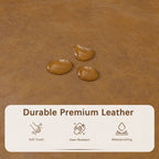 Ottoman rectangulaire de rangement recouvert de simili cuir - 50,3 x 17,50 x 18 pouces