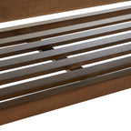 Banc à chaussures d'entrée, banc de rangement, tissu et bois massif, banc rembourré de 109 cm (43 pouces) pour salon et chambres à coucher