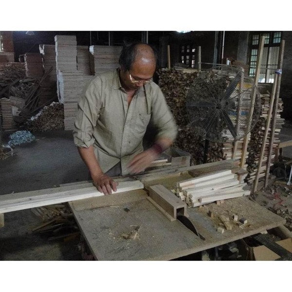 Écran en bambou ondulé fait à la main, 1,80 m (Chine)