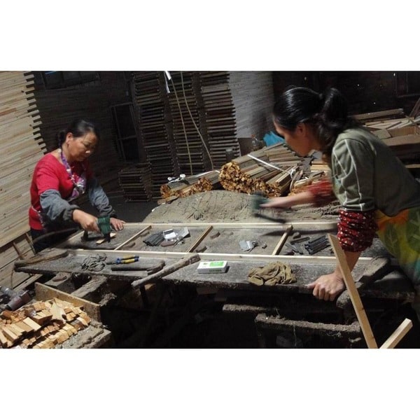 Écran en bambou ondulé fait à la main, 1,80 m (Chine)