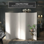 Écran en bambou ondulé fait à la main, 1,80 m (Chine)