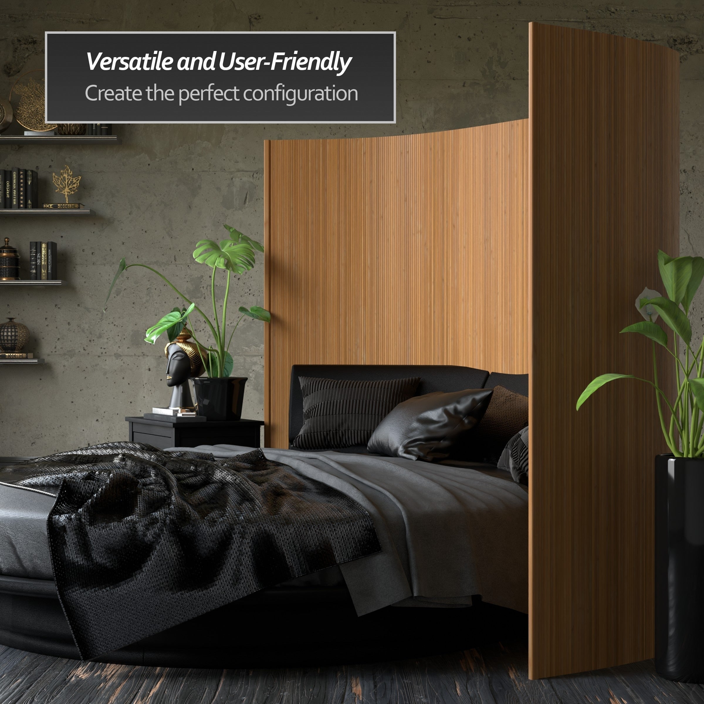 Écran en bambou ondulé fait à la main, 1,80 m (Chine)