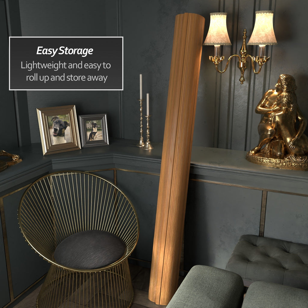 Écran en bambou ondulé fait à la main, 1,80 m (Chine)