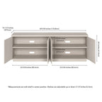 Meuble TV rectangulaire Hanson pour téléviseurs jusqu'à 75 pouces