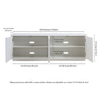 Meuble TV rectangulaire Hanson pour téléviseurs jusqu'à 75 pouces