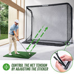 Réseau de golf Haokelball 3x2,3m, filet d'entraînement de golf avec cible en tissu, filet de frappe de golf robuste