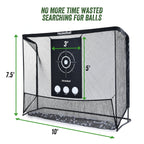 Réseau de golf Haokelball 3x2,3m, filet d'entraînement de golf avec cible en tissu, filet de frappe de golf robuste