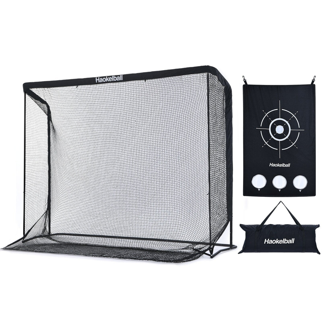 Réseau de golf Haokelball 3x2,3m, filet d'entraînement de golf avec cible en tissu, filet de frappe de golf robuste