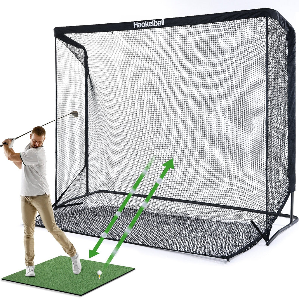 Réseau de golf Haokelball 3x2,3m, filet d'entraînement de golf avec cible en tissu, filet de frappe de golf robuste