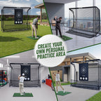 Réseau de golf Haokelball 3x2,3m, filet d'entraînement de golf avec cible en tissu, filet de frappe de golf robuste