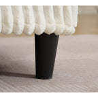 Canapé-lit surdimensionné Harmonia 109 W en velours côtelé, méridienne double profonde avec 4 coussins