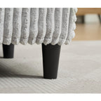 Canapé-lit surdimensionné Harmonia 109 W en velours côtelé, méridienne double profonde avec 4 coussins