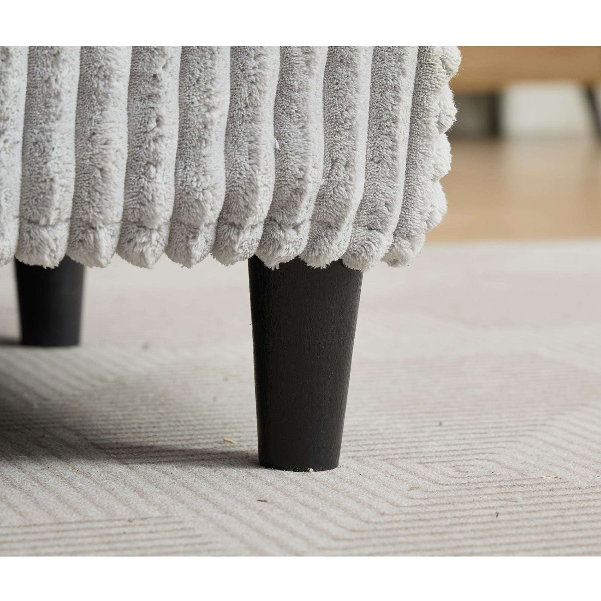 Canapé-lit surdimensionné Harmonia 109 W en velours côtelé, méridienne double profonde avec 4 coussins