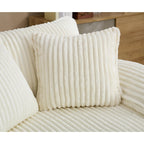 Canapé-lit surdimensionné Harmonia 109 W en velours côtelé, méridienne double profonde avec 4 coussins