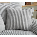 Canapé-lit surdimensionné Harmonia 109 W en velours côtelé, méridienne double profonde avec 4 coussins