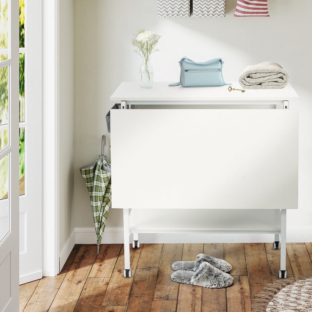 Table d'artisanat à hauteur réglable avec étagères de rangement, table de coupe pliable mobile pour maison, bureau, salle de couture, salle d'artisanat