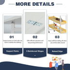 Table d'artisanat à hauteur réglable avec étagères de rangement, table de coupe pliable mobile pour maison, bureau, salle de couture, salle d'artisanat