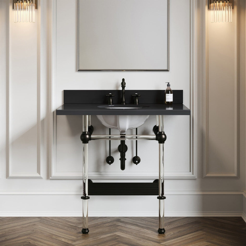 Robinet de salle de bain à large espacement Heritage de 8 po