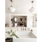 Robinet de cuisine Heritage Bridge avec pulvérisateur en laiton